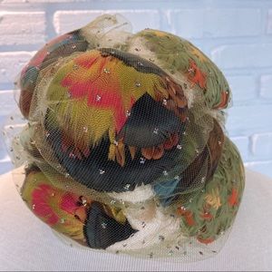 Vintage Christian Dior Chapeaux Hat w/Feathers